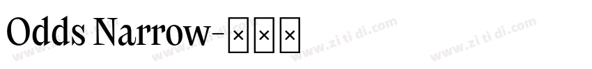 Odds Narrow字体转换